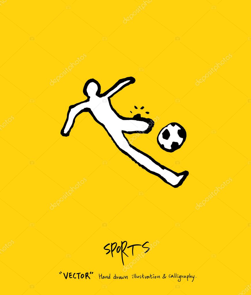 Sport poster / Sketchy leisure illustration - vector