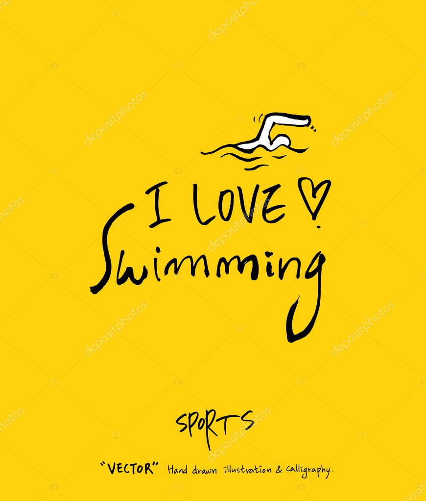 Sport poster / Sketchy leisure illustration - vector