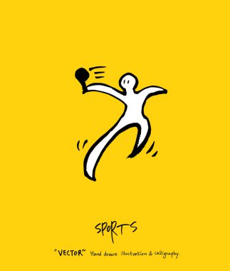 Spor poster / yarım yamalak eğlence illüstrasyon - vektör