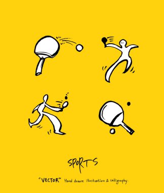 Spor poster / yarım yamalak eğlence illüstrasyon - vektör