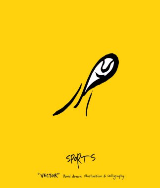 Spor poster / yarım yamalak eğlence illüstrasyon - vektör