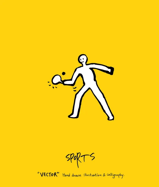 Sportplakat Skizzenhafte Freizeit Illustration Vektor — Stockvektor