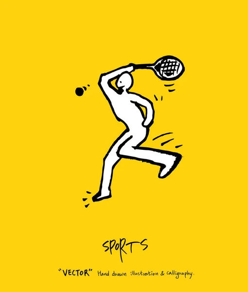 Sportplakat Skizzenhafte Freizeit Illustration Vektor — Stockvektor