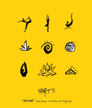 Spor poster / yarım yamalak eğlence illüstrasyon - vektör