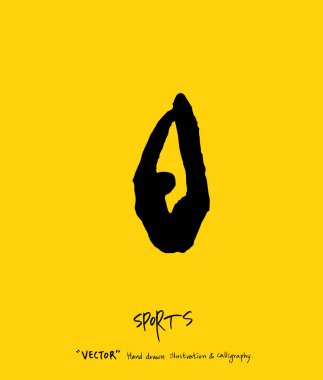 Spor poster / yarım yamalak eğlence illüstrasyon - vektör