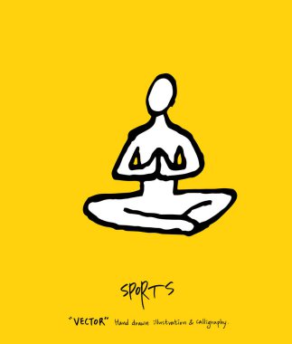 Spor poster / yarım yamalak eğlence illüstrasyon - vektör