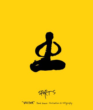 Spor poster / yarım yamalak eğlence illüstrasyon - vektör