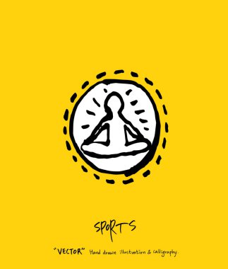 Spor poster / yarım yamalak eğlence illüstrasyon - vektör