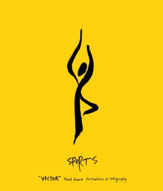 Spor poster / yarım yamalak eğlence illüstrasyon - vektör