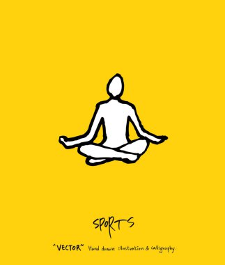 Spor poster / yarım yamalak eğlence illüstrasyon - vektör