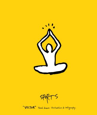 Spor poster / yarım yamalak eğlence illüstrasyon - vektör