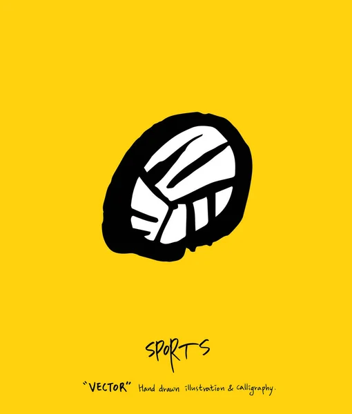 Sport Plakátot Vázlatos Szabadidős Illusztráció Vektor — Stock Vector