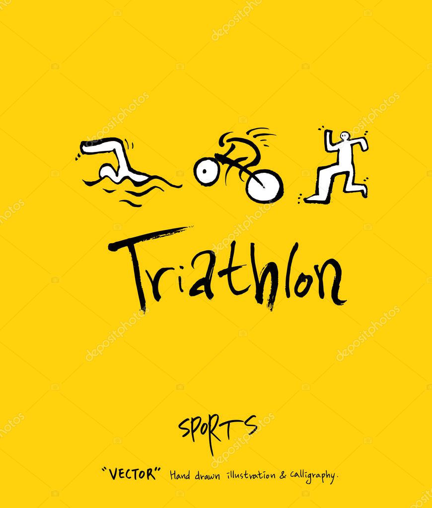 Sport poster / Sketchy leisure illustration - vector