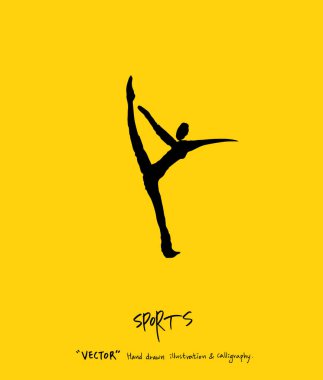 Spor poster / yarım yamalak eğlence illüstrasyon - vektör