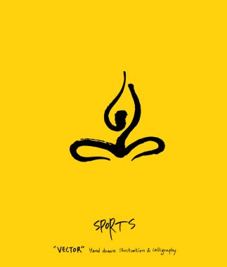 Spor poster / yarım yamalak eğlence illüstrasyon - vektör