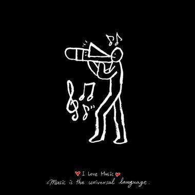 konser poster / yarım yamalak müzik illüstrasyon - vektör