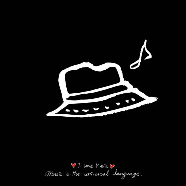 konser poster / yarım yamalak müzik illüstrasyon - vektör