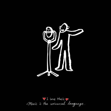 konser poster / yarım yamalak müzik illüstrasyon - vektör