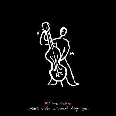 konser poster / yarım yamalak müzik illüstrasyon - vektör