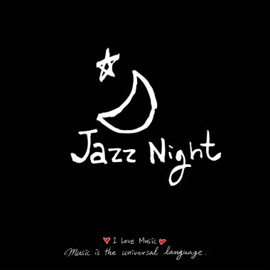 konser poster / yarım yamalak müzik illüstrasyon - vektör