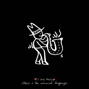 konser poster / yarım yamalak müzik illüstrasyon - vektör