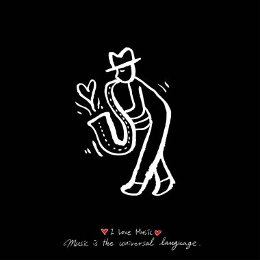 konser poster / yarım yamalak müzik illüstrasyon - vektör