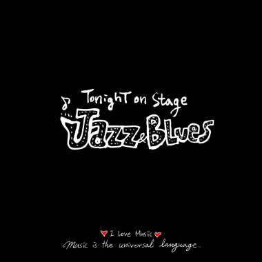 konser poster / yarım yamalak müzik illüstrasyon - vektör