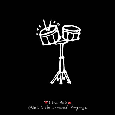 konser poster / yarım yamalak müzik illüstrasyon - vektör