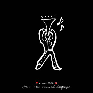 konser poster / yarım yamalak müzik illüstrasyon - vektör