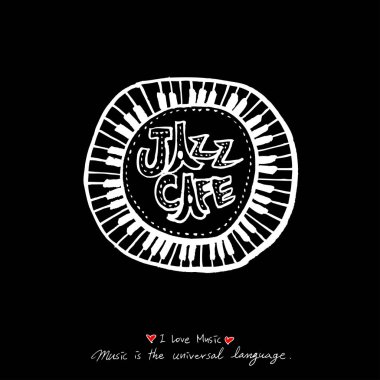 konser poster / yarım yamalak müzik illüstrasyon - vektör