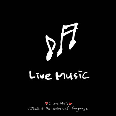 konser poster / yarım yamalak müzik illüstrasyon - vektör