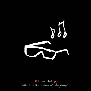 konser poster / yarım yamalak müzik illüstrasyon - vektör