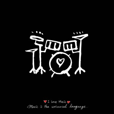 konser poster / yarım yamalak müzik illüstrasyon - vektör