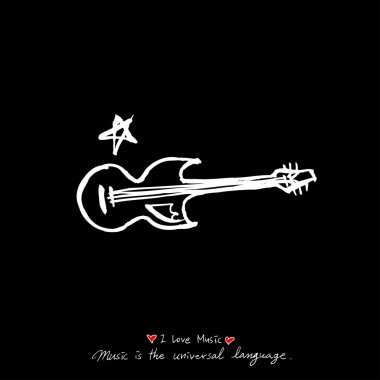 konser poster / yarım yamalak müzik illüstrasyon - vektör