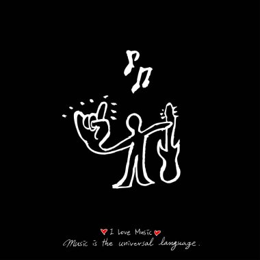 konser poster / yarım yamalak müzik illüstrasyon - vektör