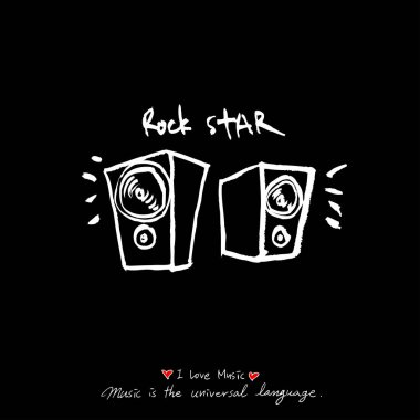 konser poster / yarım yamalak müzik illüstrasyon - vektör