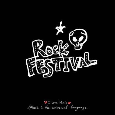 konser poster / yarım yamalak müzik illüstrasyon - vektör