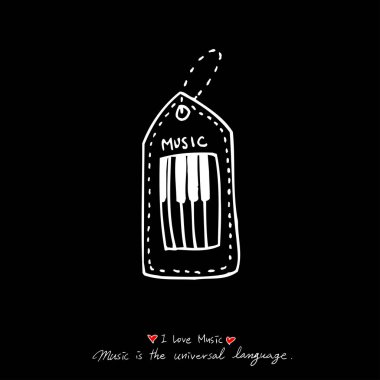 konser poster / yarım yamalak müzik illüstrasyon - vektör