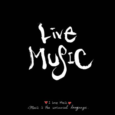 konser poster / yarım yamalak müzik illüstrasyon - vektör