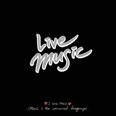 konser poster / yarım yamalak müzik illüstrasyon - vektör