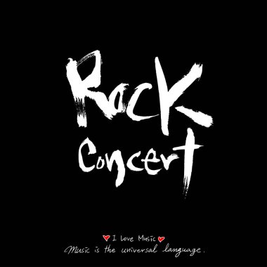 konser poster / yarım yamalak müzik illüstrasyon - vektör