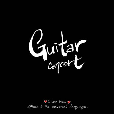 konser poster / yarım yamalak müzik illüstrasyon - vektör