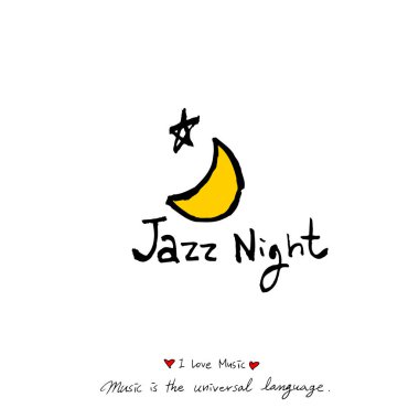 konser poster / yarım yamalak müzik illüstrasyon - vektör