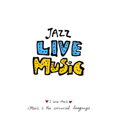 konser poster / yarım yamalak müzik illüstrasyon - vektör