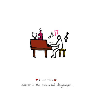 konser poster / yarım yamalak müzik illüstrasyon - vektör