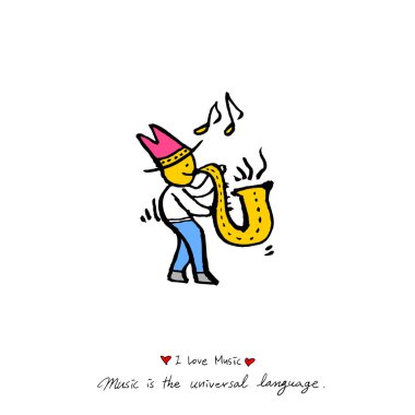 konser poster / yarım yamalak müzik illüstrasyon - vektör