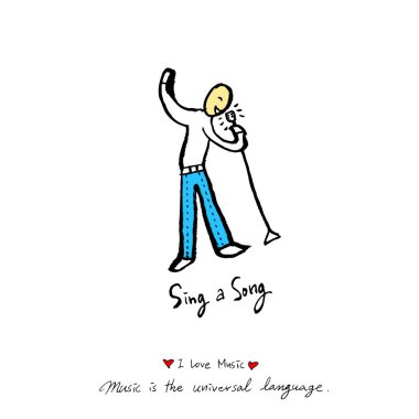 konser poster / yarım yamalak müzik illüstrasyon - vektör