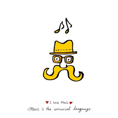 konser poster / yarım yamalak müzik illüstrasyon - vektör