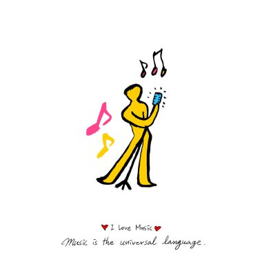 konser poster / yarım yamalak müzik illüstrasyon - vektör