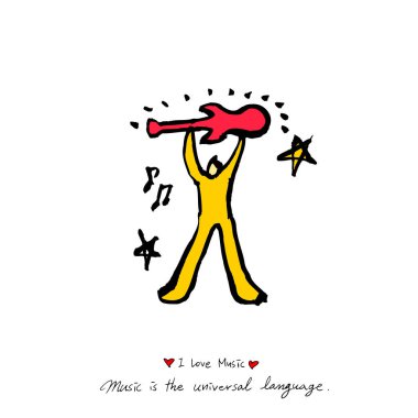 konser poster / yarım yamalak müzik illüstrasyon - vektör